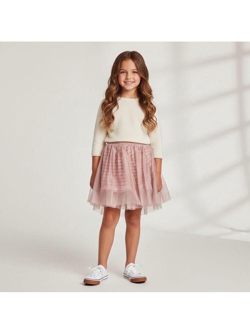Tea Collection Pink Striped Tulle Skirt Girls Nepal Destination Princess Size 8